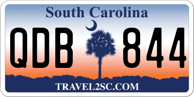 SC license plate QDB844