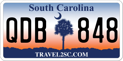 SC license plate QDB848