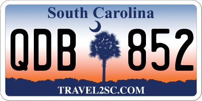 SC license plate QDB852