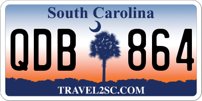 SC license plate QDB864