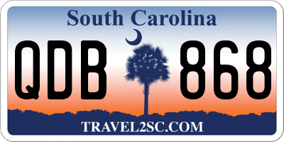 SC license plate QDB868