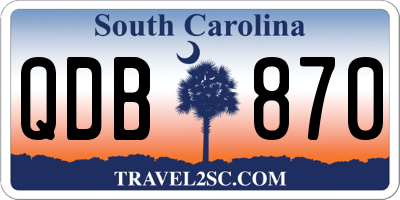 SC license plate QDB870