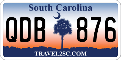 SC license plate QDB876
