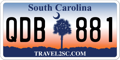SC license plate QDB881