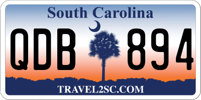 SC license plate QDB894