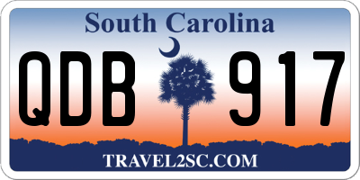 SC license plate QDB917