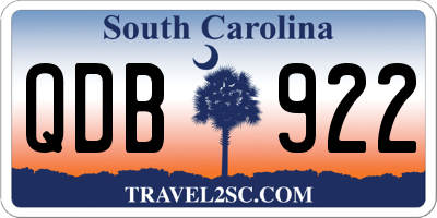 SC license plate QDB922