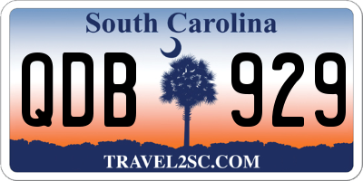 SC license plate QDB929