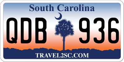 SC license plate QDB936