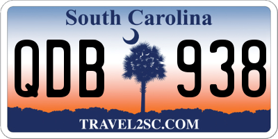 SC license plate QDB938