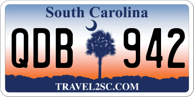 SC license plate QDB942