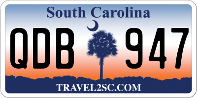SC license plate QDB947