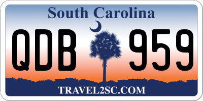 SC license plate QDB959