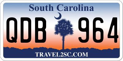 SC license plate QDB964