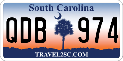 SC license plate QDB974