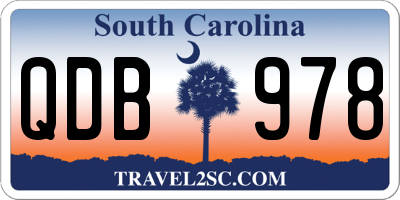 SC license plate QDB978