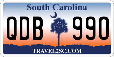 SC license plate QDB990