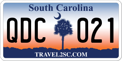 SC license plate QDC021