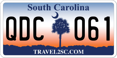 SC license plate QDC061