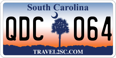 SC license plate QDC064