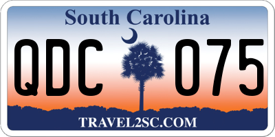 SC license plate QDC075