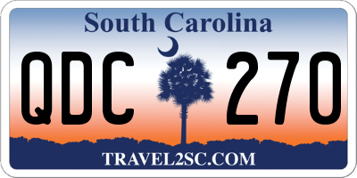 SC license plate QDC270