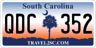 SC license plate QDC352