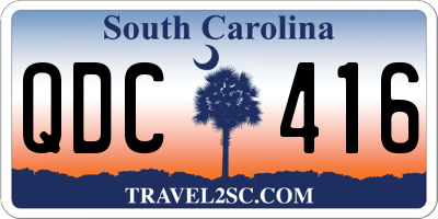 SC license plate QDC416