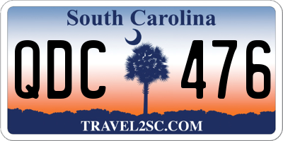 SC license plate QDC476