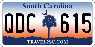 SC license plate QDC615