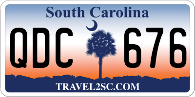 SC license plate QDC676