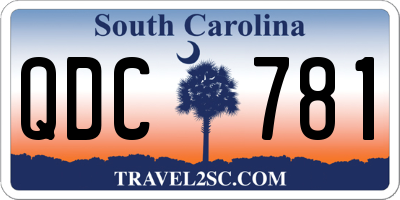 SC license plate QDC781