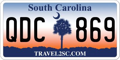 SC license plate QDC869