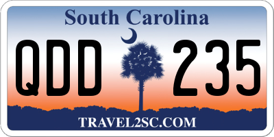 SC license plate QDD235