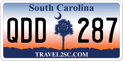 SC license plate QDD287