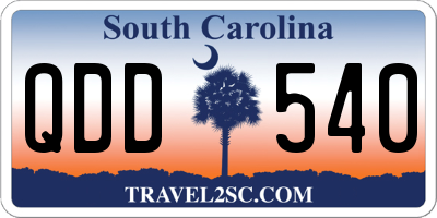 SC license plate QDD540