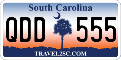 SC license plate QDD555