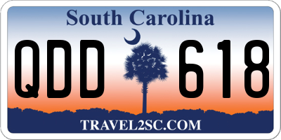 SC license plate QDD618