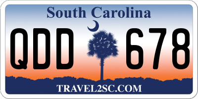 SC license plate QDD678