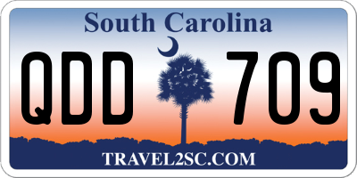 SC license plate QDD709