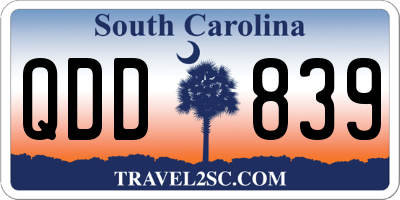 SC license plate QDD839