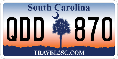 SC license plate QDD870