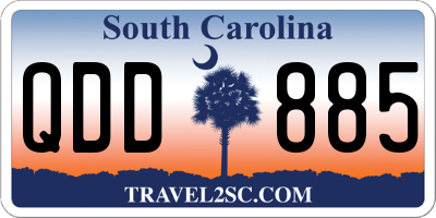 SC license plate QDD885