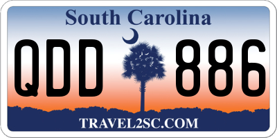 SC license plate QDD886