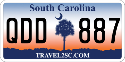 SC license plate QDD887