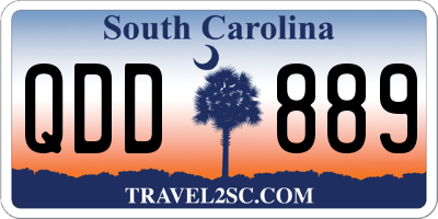 SC license plate QDD889