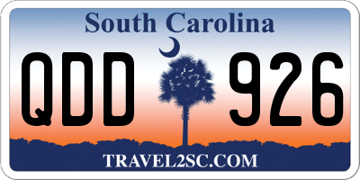 SC license plate QDD926