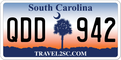 SC license plate QDD942