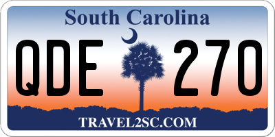 SC license plate QDE270