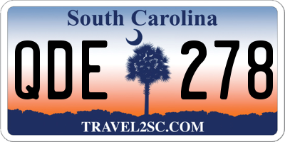 SC license plate QDE278